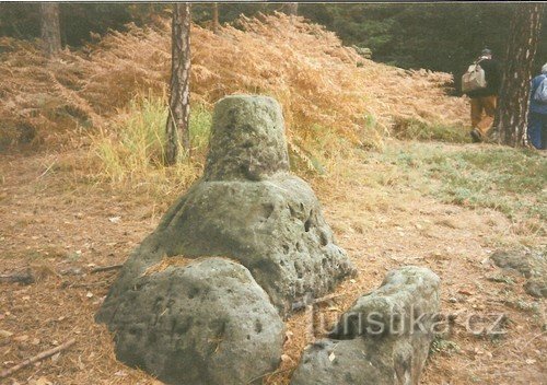 Baptismal stone nearby in the forest...