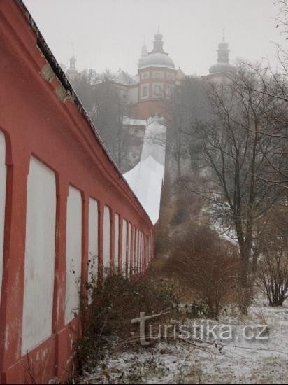 Covered stairs to Svatá Hora: covered stairs from Svatá Hora to Příbrami, built by Mr