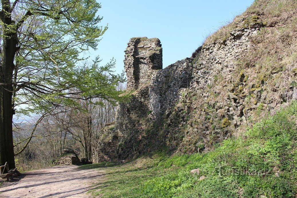 Kumburk, bastion torso over porten