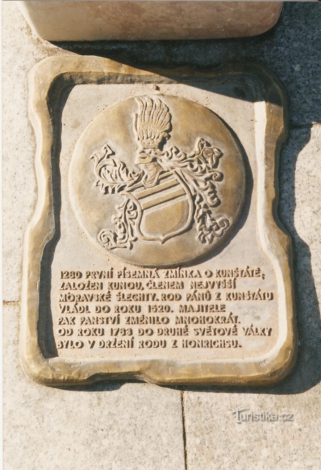 Kunštát - fontän på torget, detalj