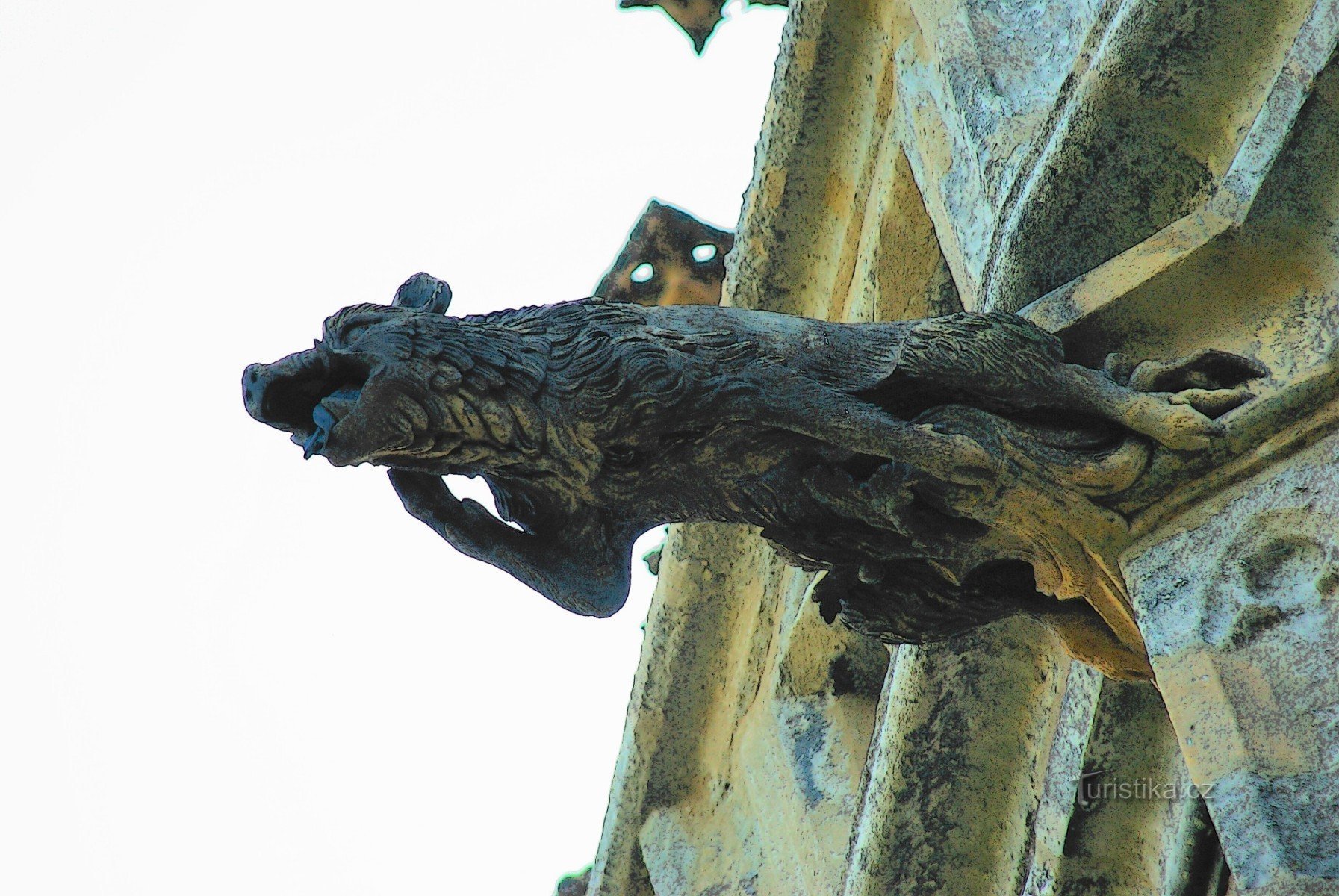 Kutná Hora - gargoyle di pietra sul tempio di S. Barbara