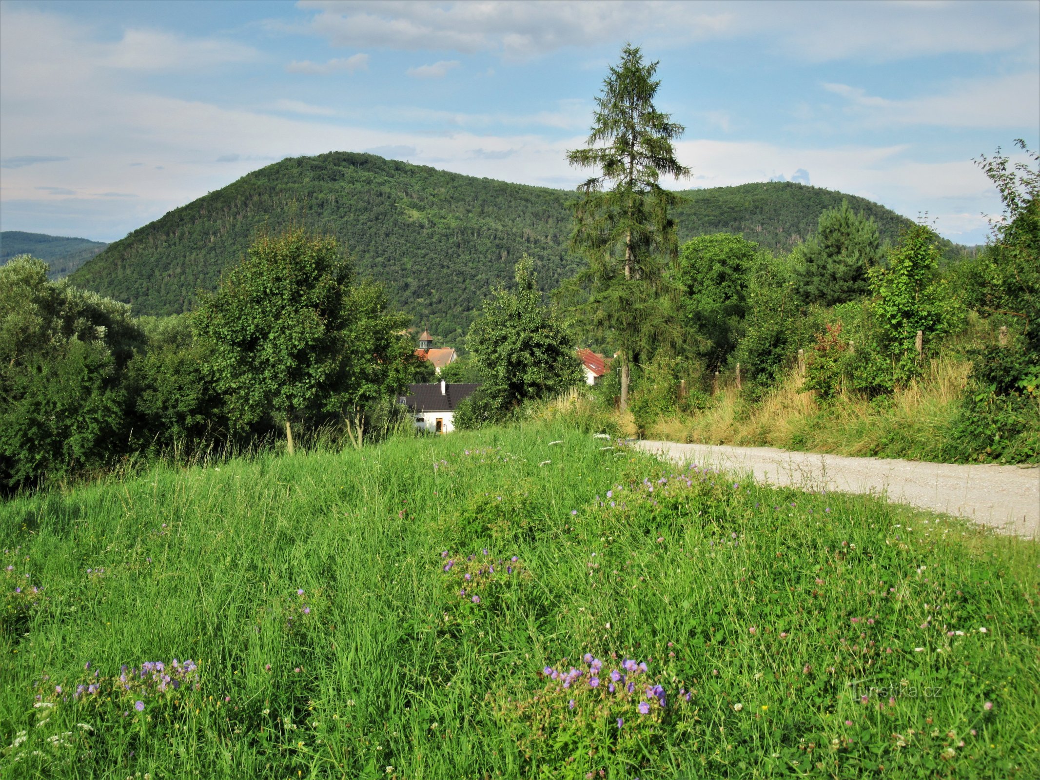 Květnice Předklášteří felől a Troubná utca végétől