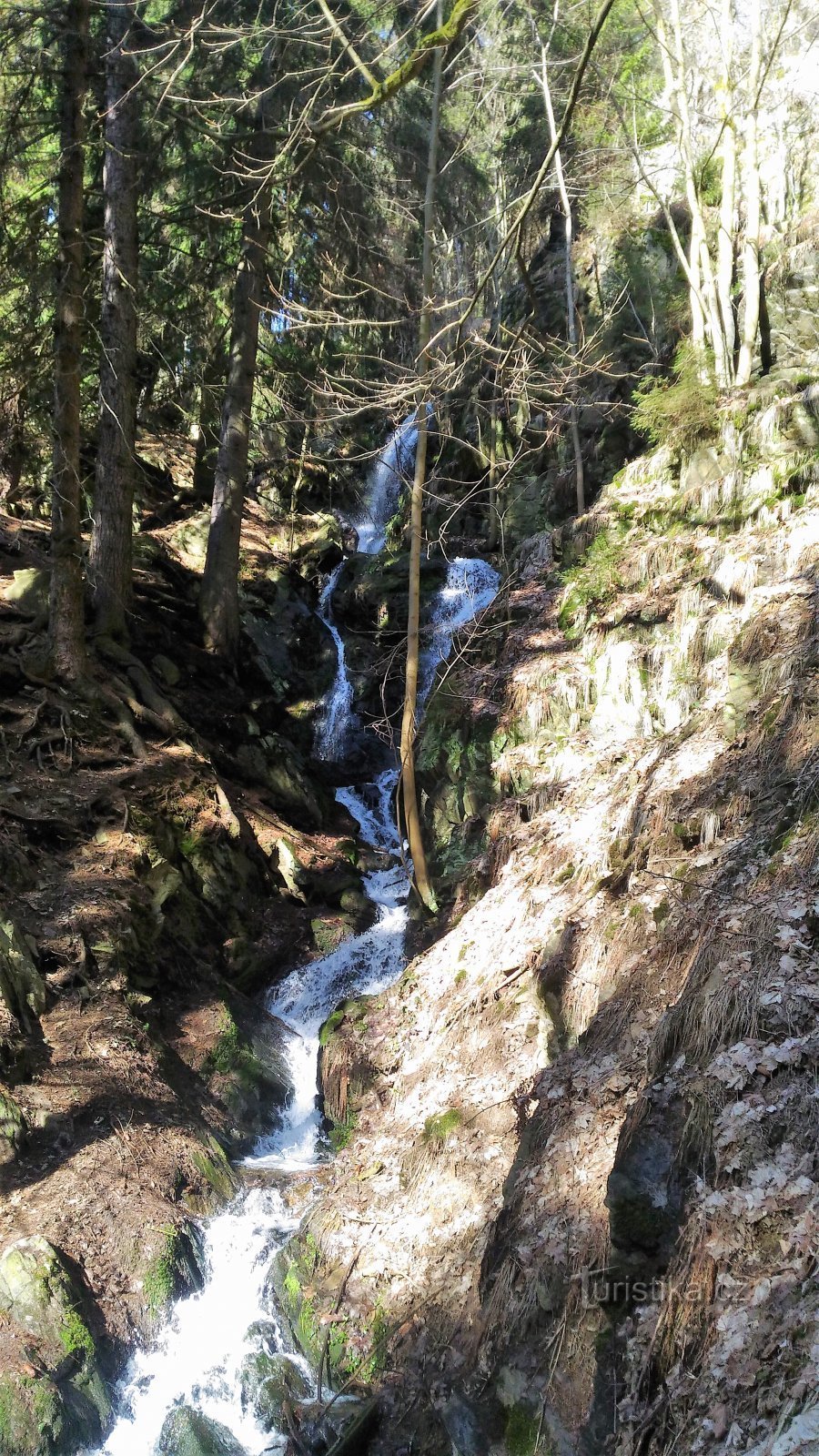 Kýšovick waterval – de hoogste waterval in het Ertsgebergte.