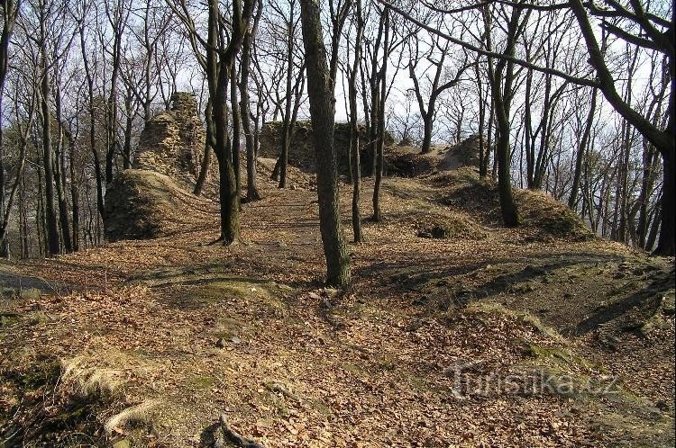 Kyšperk: parte sudeste do castelo