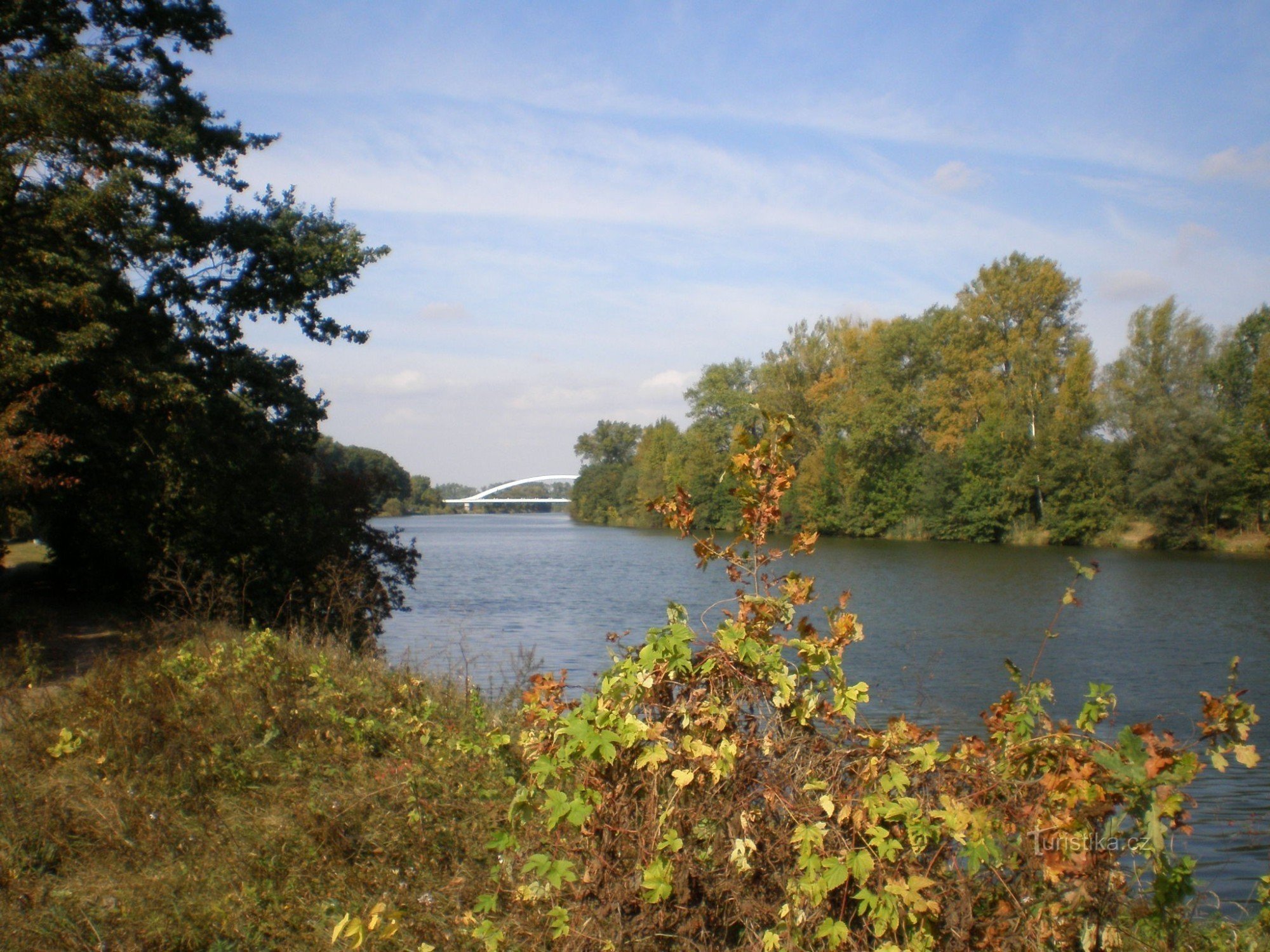 Sông Elbe với cầu Litol