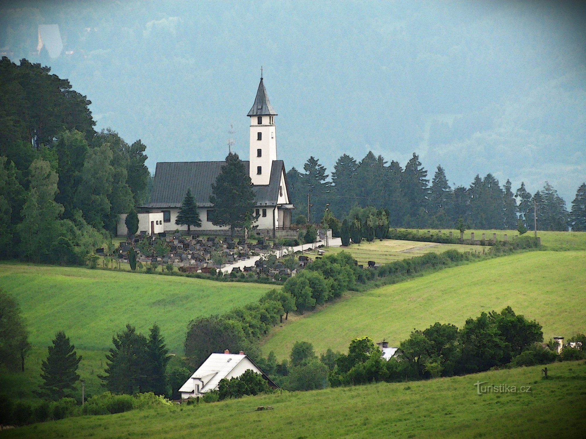 Kleine Kirche in Lačnovsk