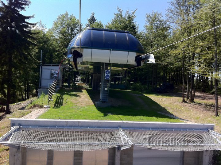 Teleférico a la montaña Bukova - Mlýnický dvůr Červená Voda