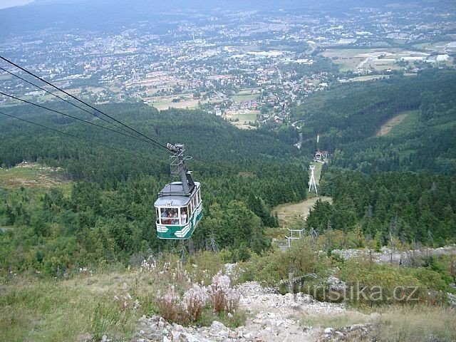 Seilbahn auf Ještěd