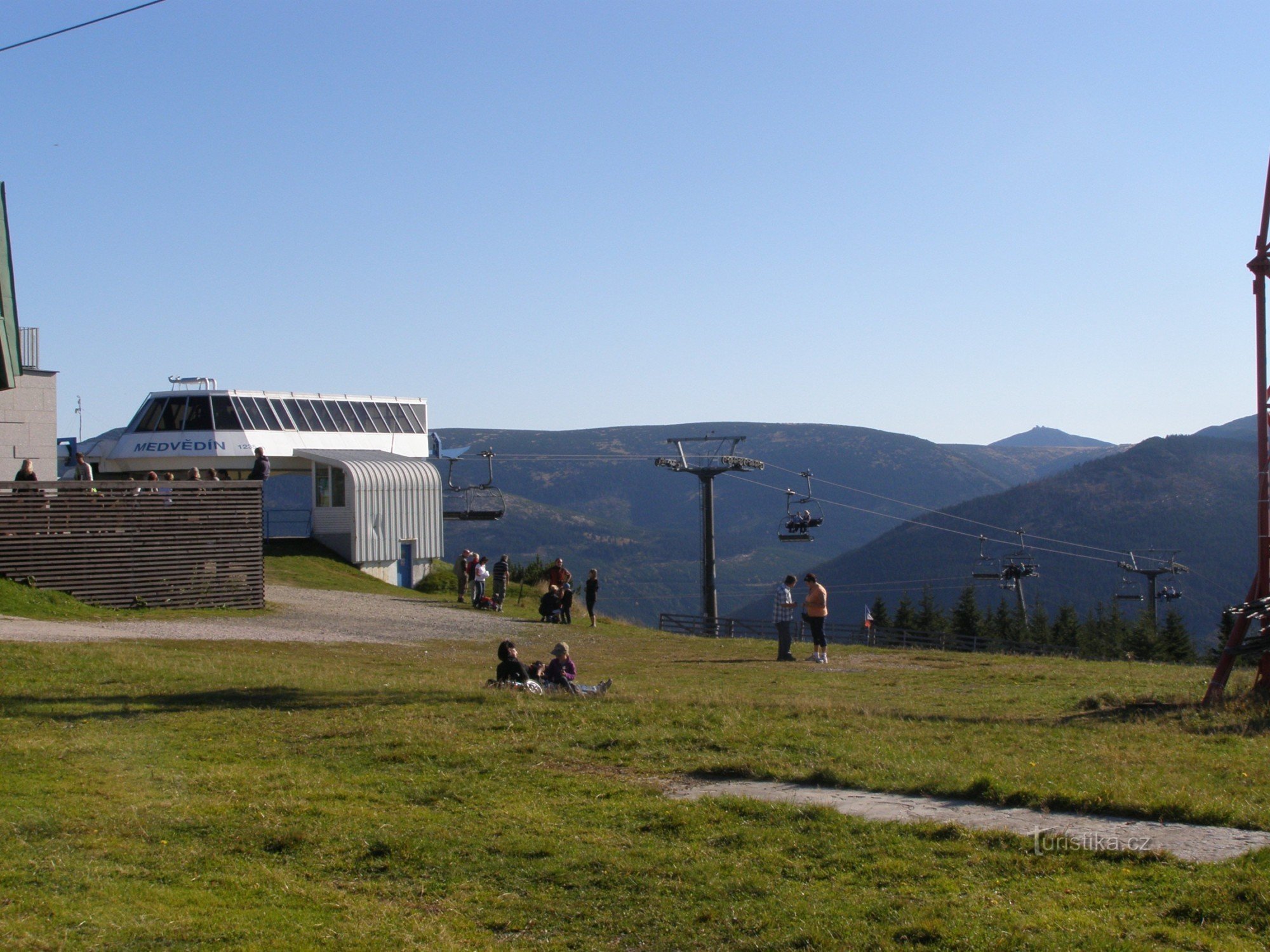 Svævebane til Medvědín - øvre station