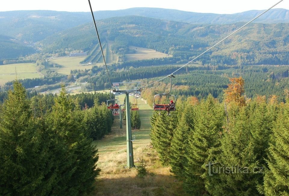 cable car from Šerák to Ramzovské sedlo