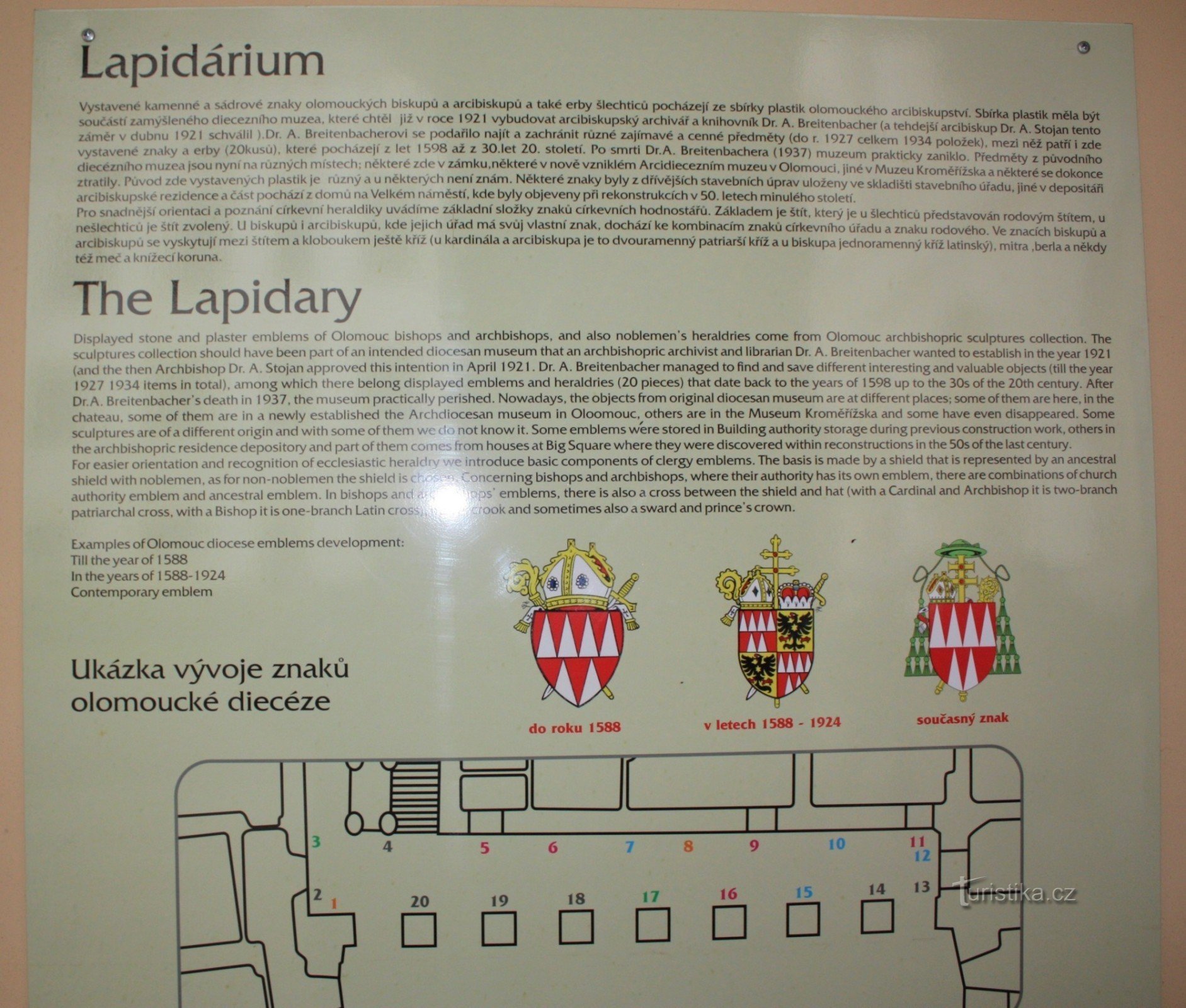 Lapidary av ärkebiskopens slott i Kroměříž