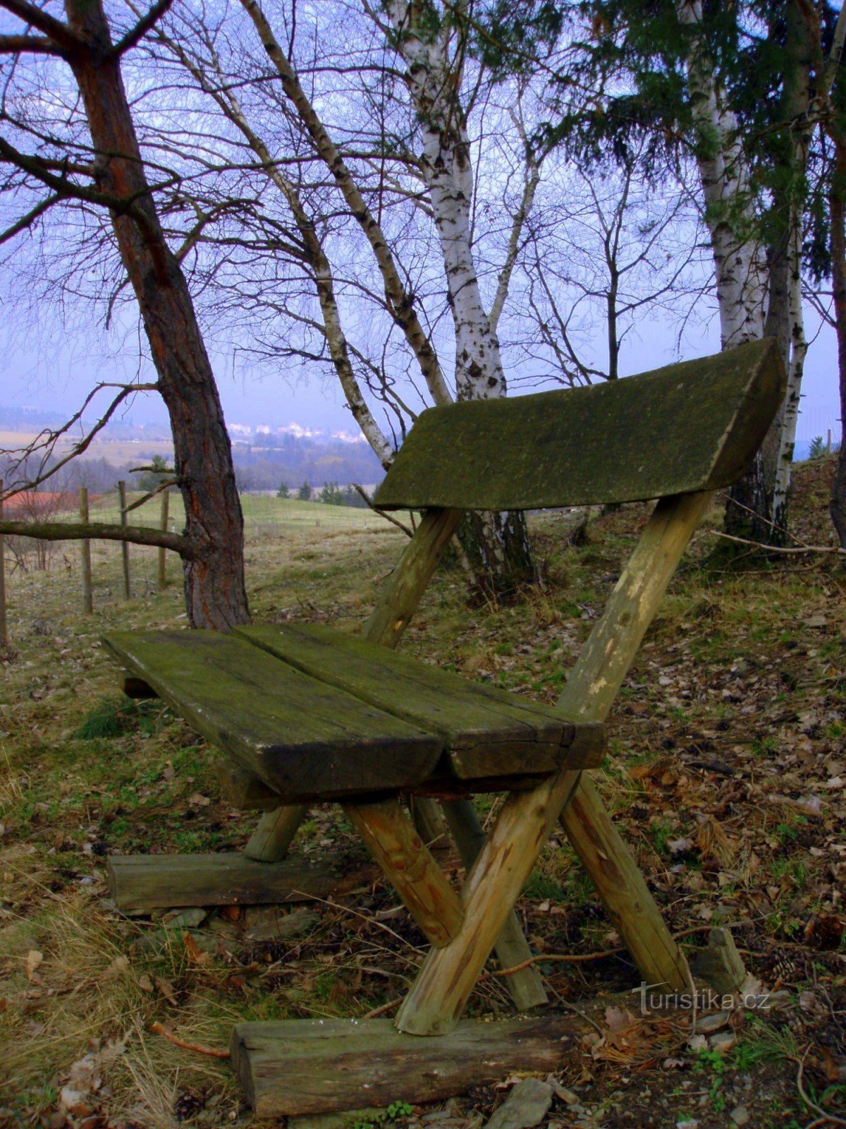 Sitzbank auf dem Pavlečková-Felsen