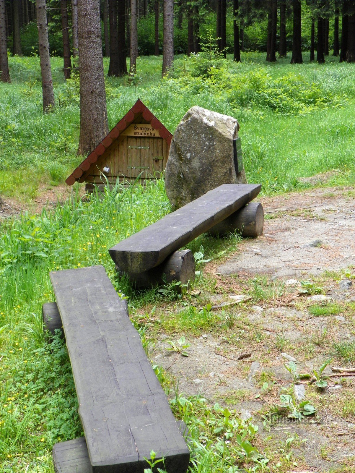 Benches by Švarcova well