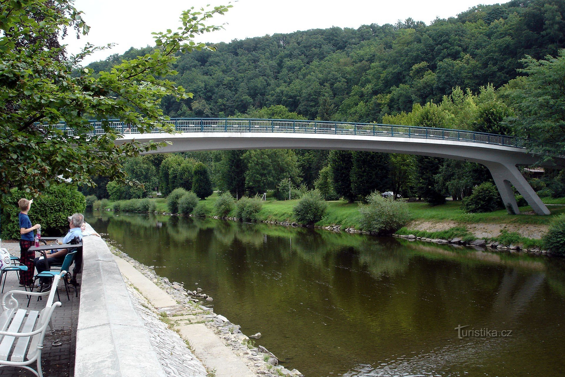 Πεζογέφυρα στο σπα στο Teplice