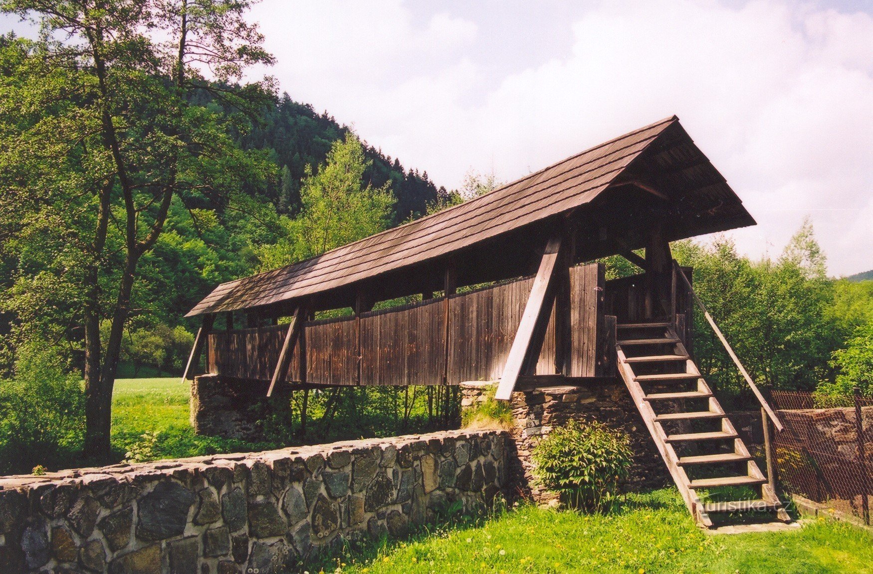 Footbridge over the river Svratka