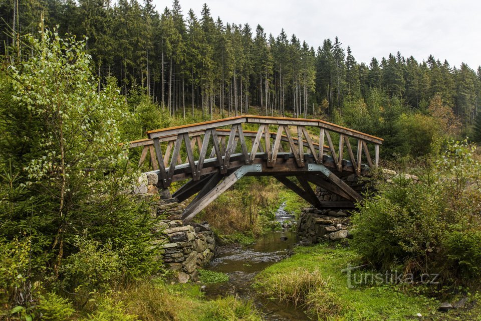 kładka nad potokiem Rennera