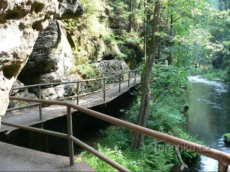 Footbridges over the Kamenice River