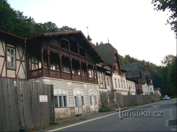 Lázeňské domy: Kyselka mohla svým hostům kolem roku 1900 nabídnout tyto léčebné 