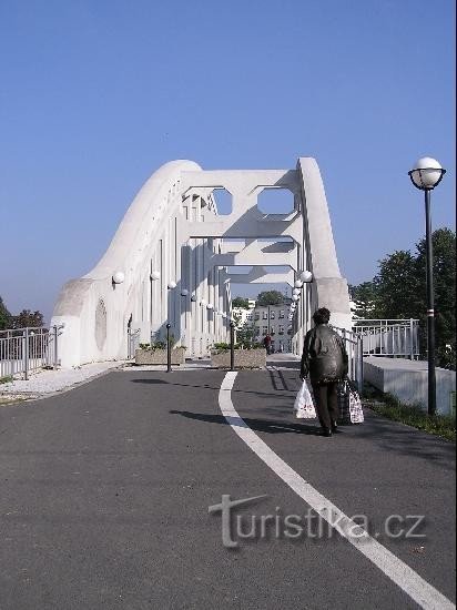Lázně Darkov: Lázně Darkov - Brücke über Olša