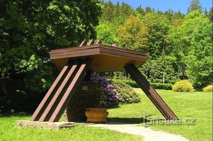 Spa Kynžvart : pavillon avec sources Helena et Viktor