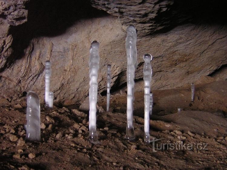 ベーカリーの氷の美しさ