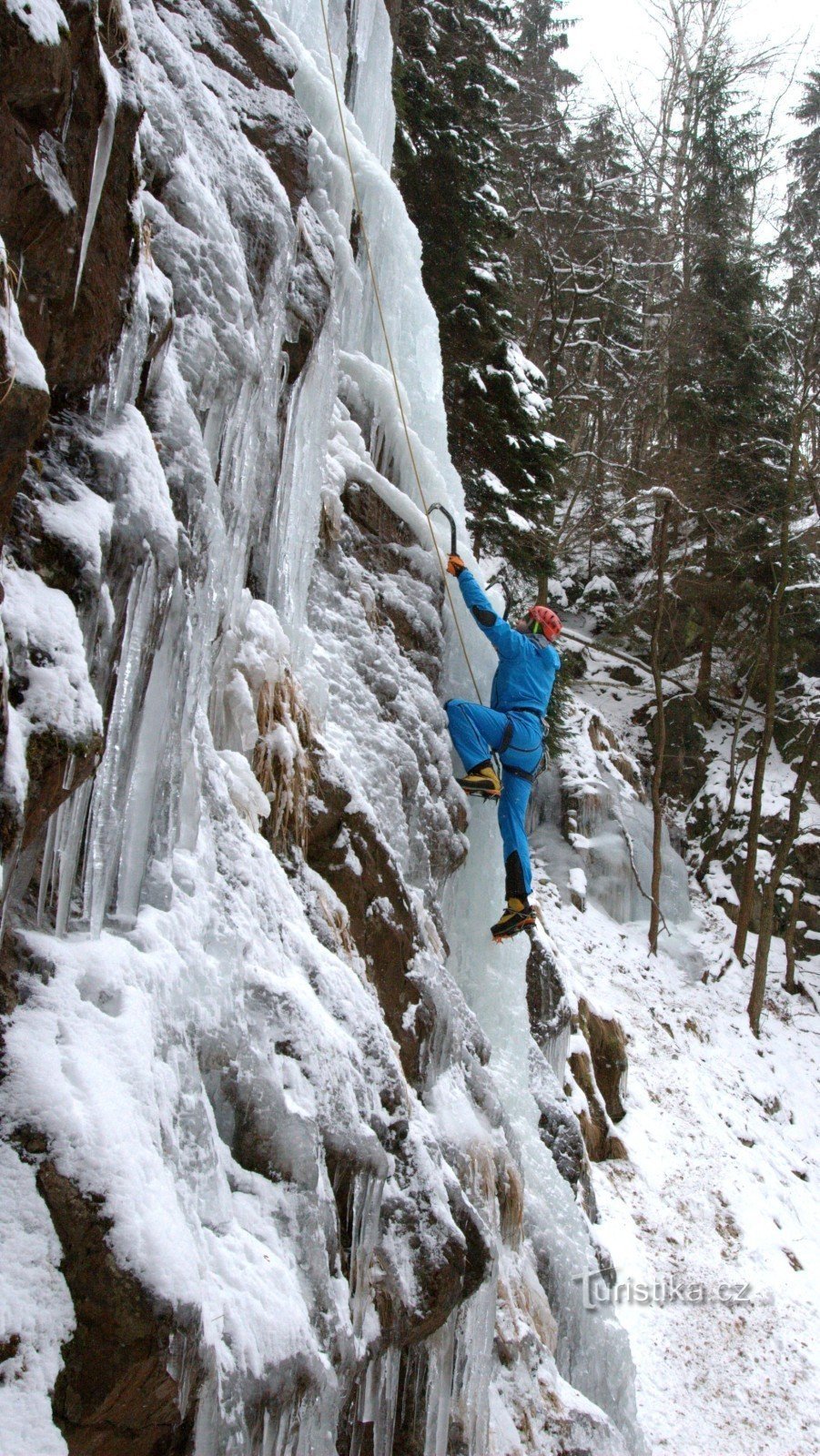 Ice climbing near Kytlice