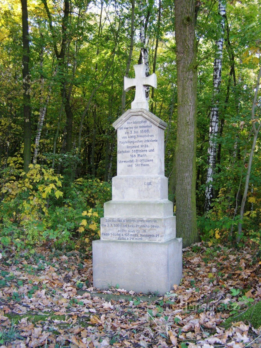 Les Svíb - monument al Regimentului 1 Infanterie Magdeburg nr. 26