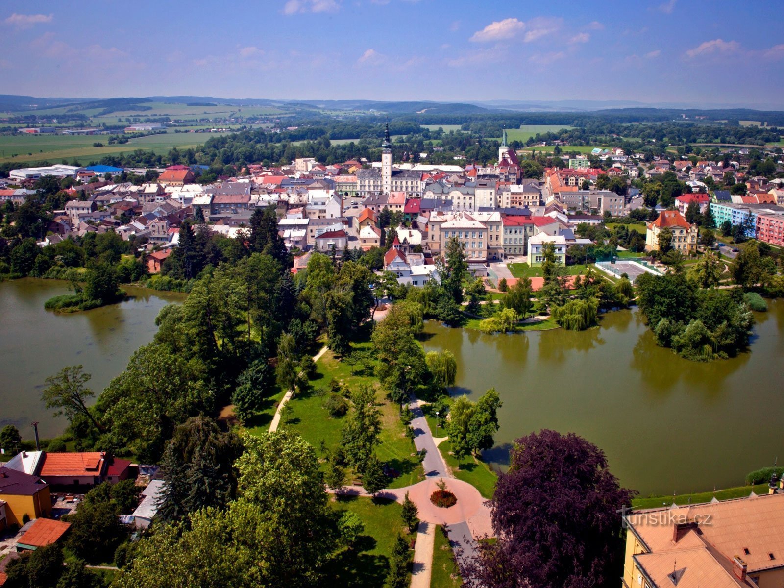 Vue aérienne de Litovel