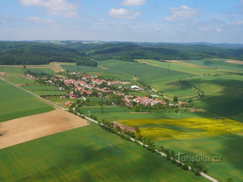 Aerial view from the southeast