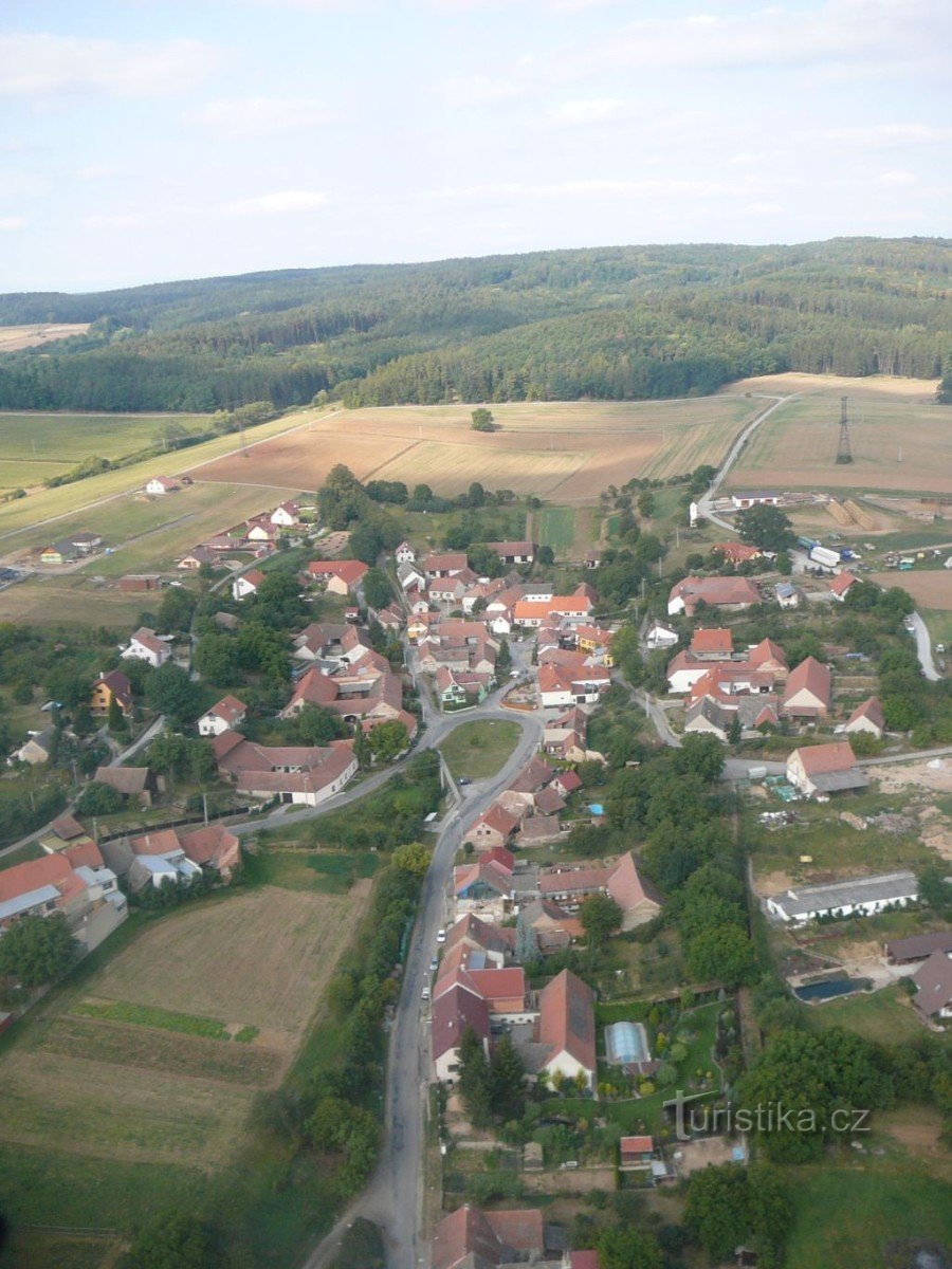 Aerial view from the east