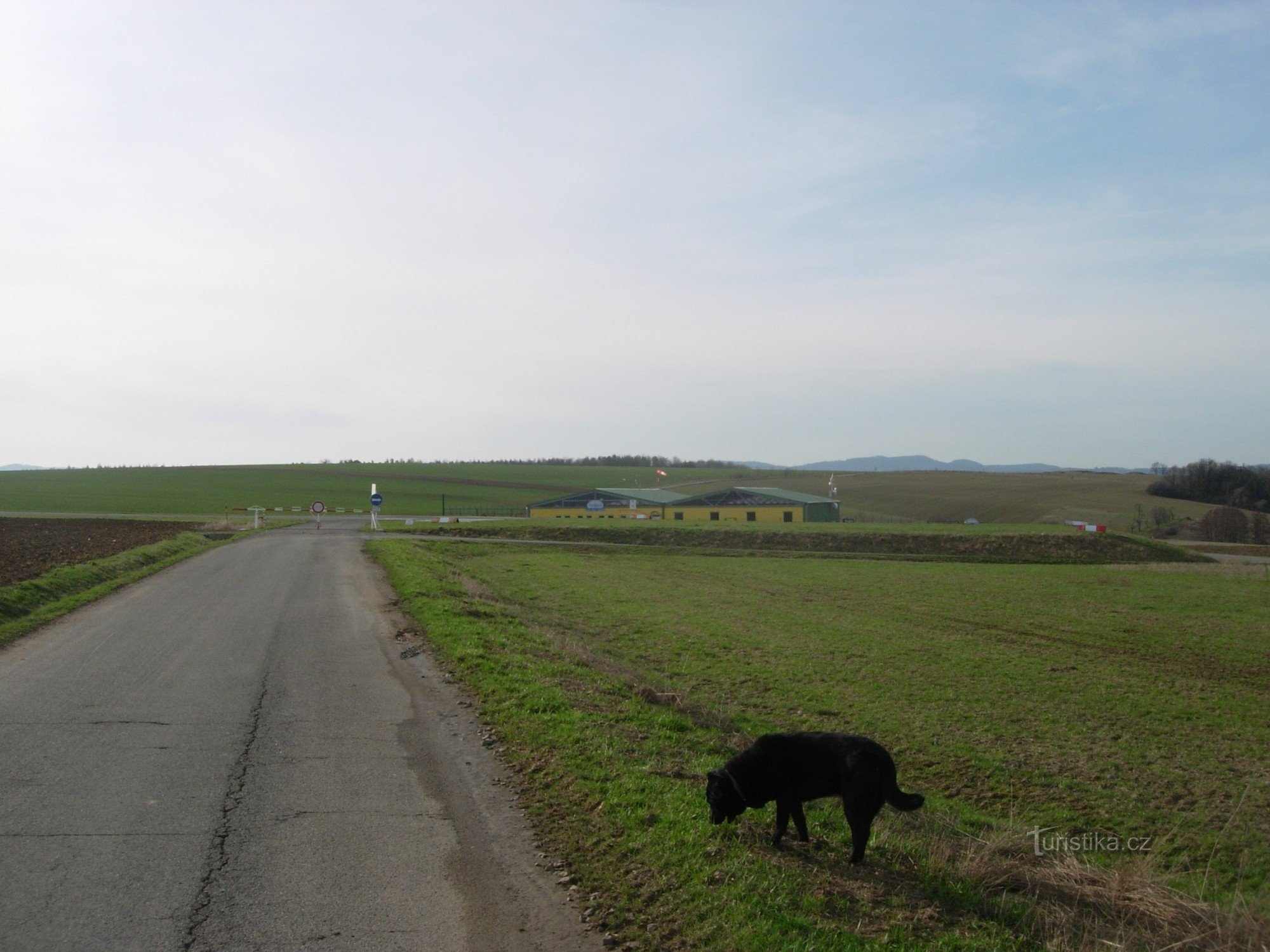 Airport with part of the airstrip