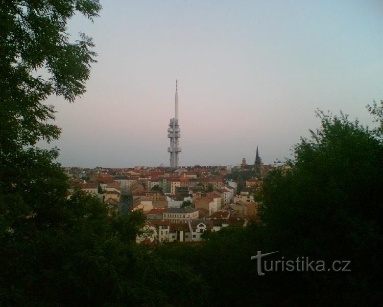 poletni pogled na stare Žižkov