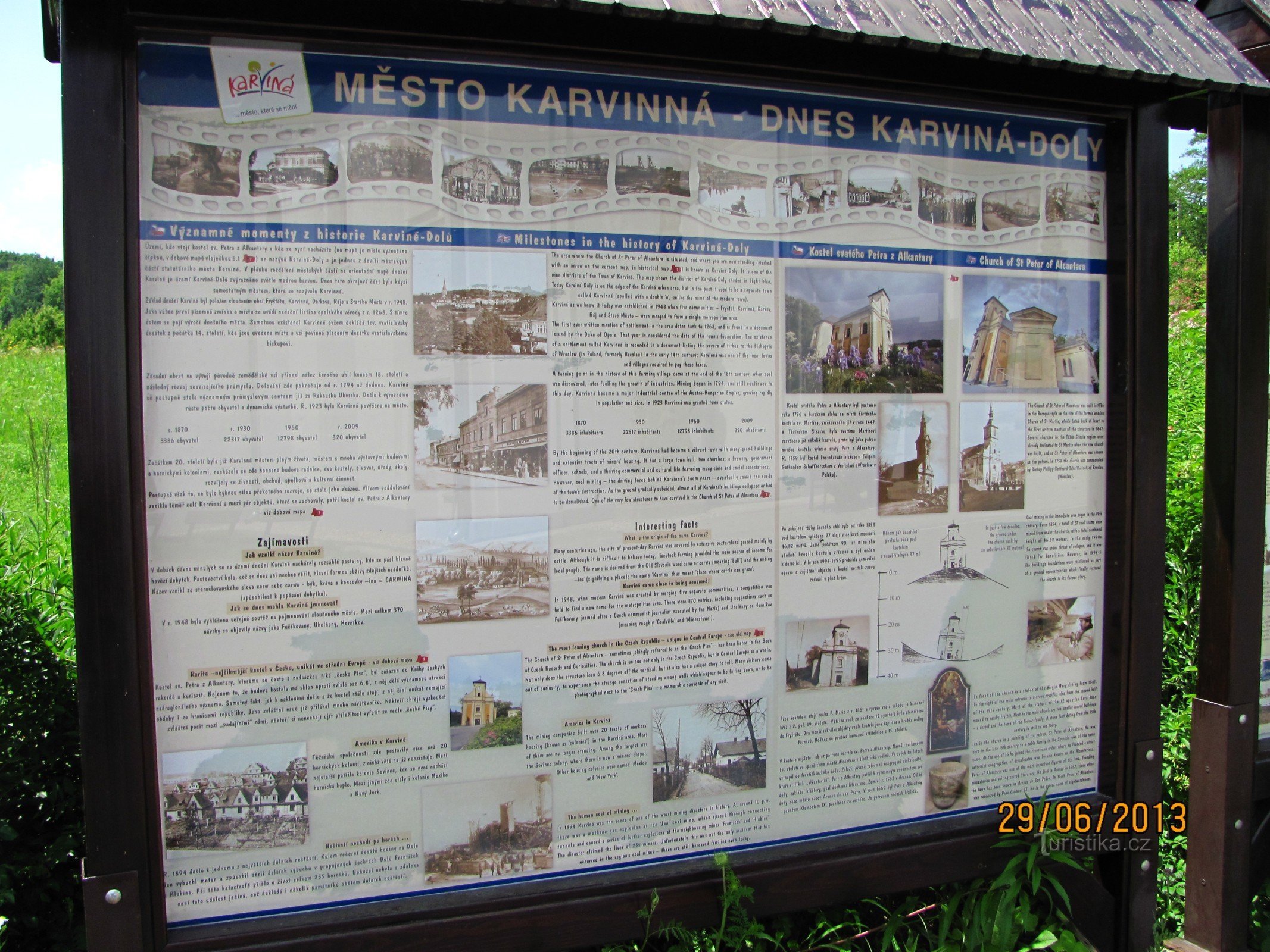 Passeios de verão da Igreja Inclinada em Karviná