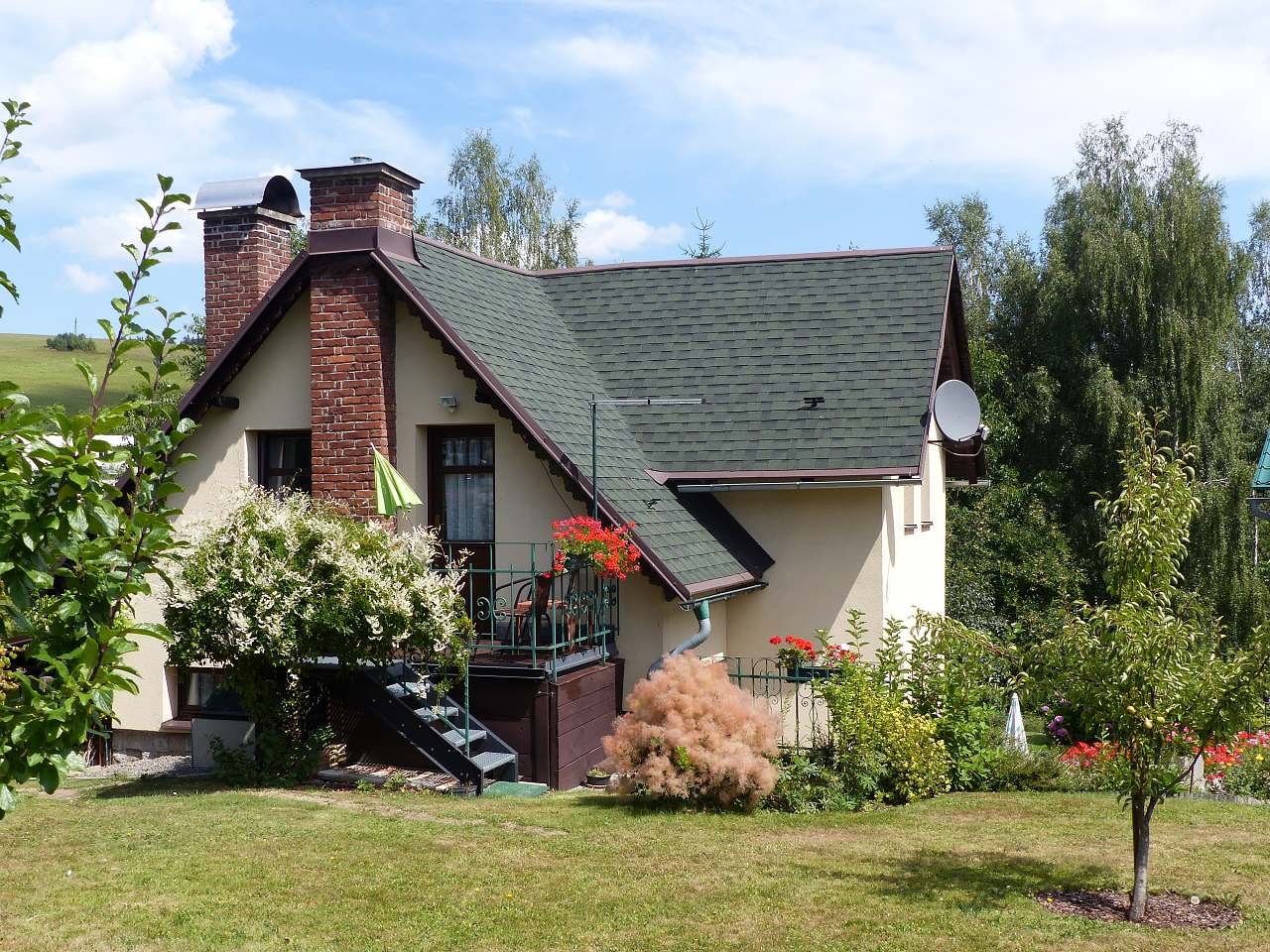 letní SKLENĚNKA ze zahrady