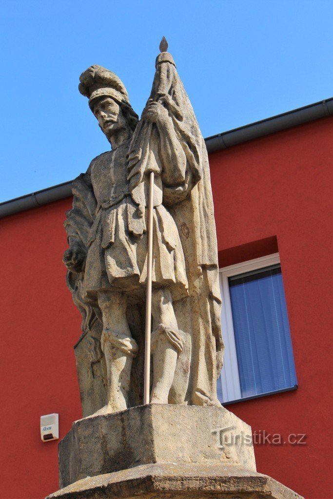 Letovice, standbeeld van St. Floriana