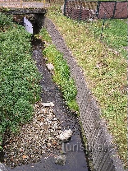 Ruisseau Lhotecký: Ruisseau Lhotecký à Kozlovice