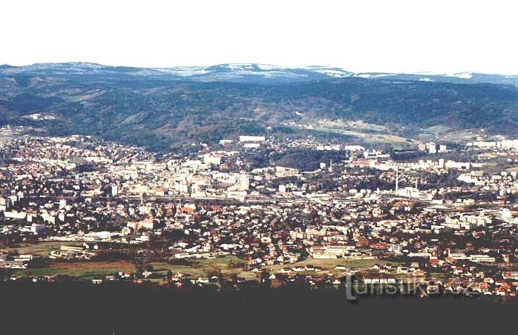 Liberec från Ještěd