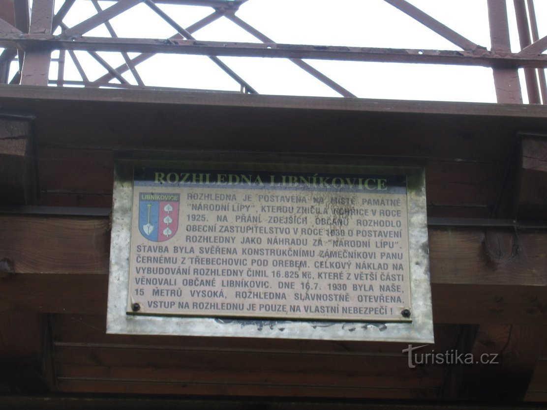 Libníkovice - kylän historia ja Libníkovicen näkötorni