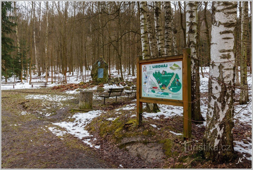 Liboháj, puisto Šibeniční vrchin juurella