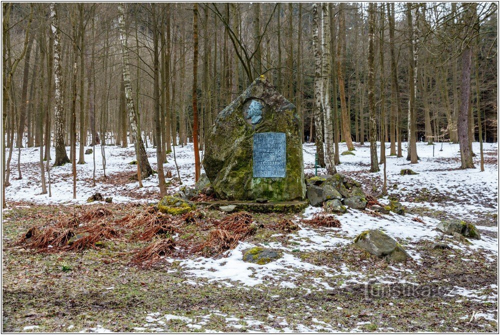 Liboháj, Denkmal für Meister Jan Hus