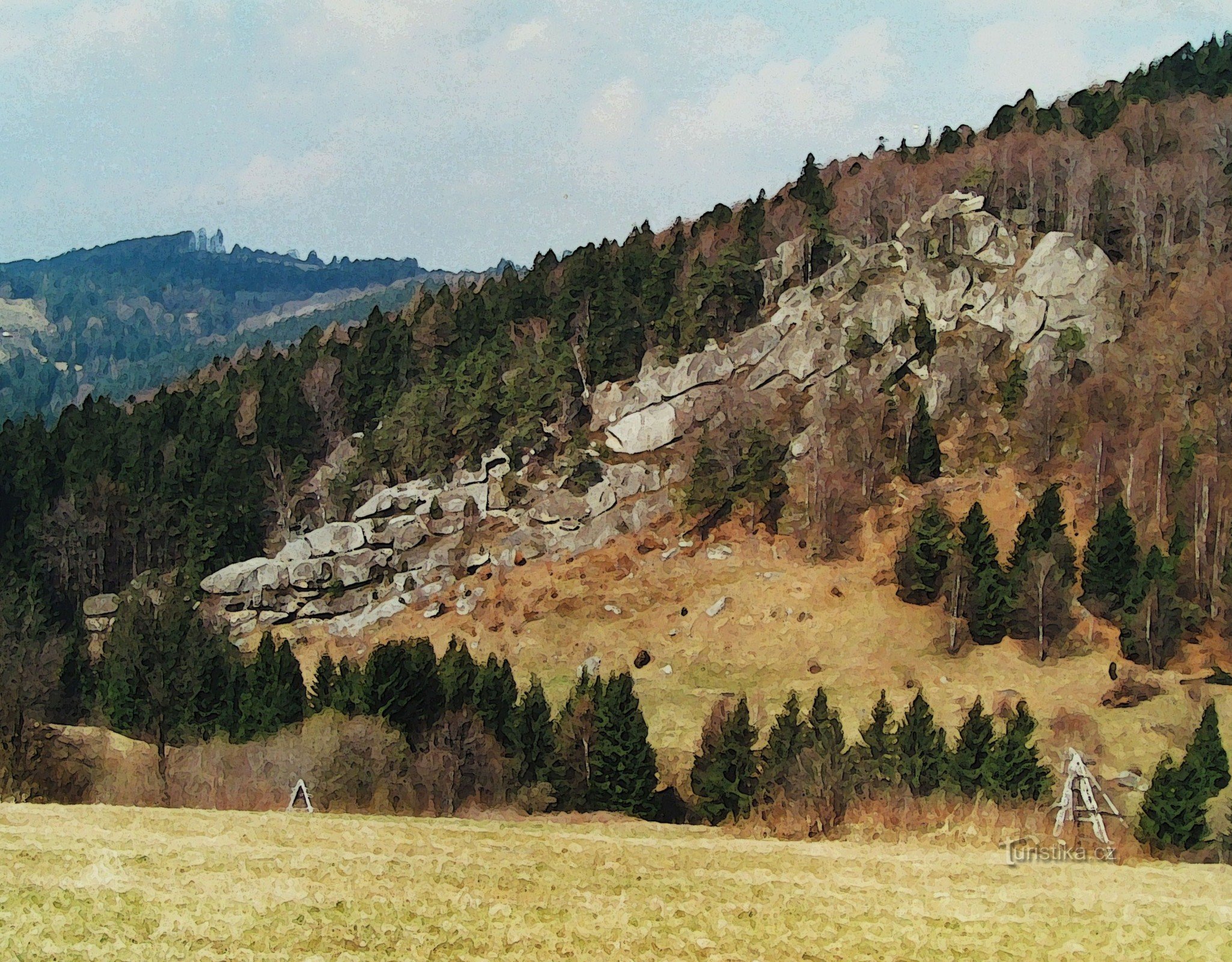 LÍC - Principaux rochers des pâturages de Pulčín