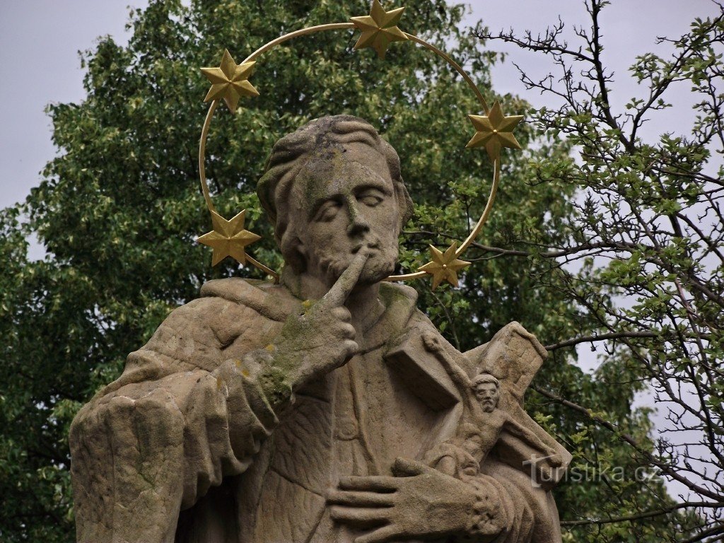 Lidečko - Statue des hl. Jan Nepomuký