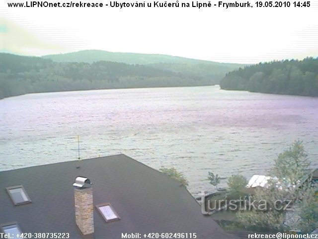 Lipno - Dolní Vltavice (ảnh chụp từ webcam của nhà điều hành http://www.lipno.net/rekreace/)