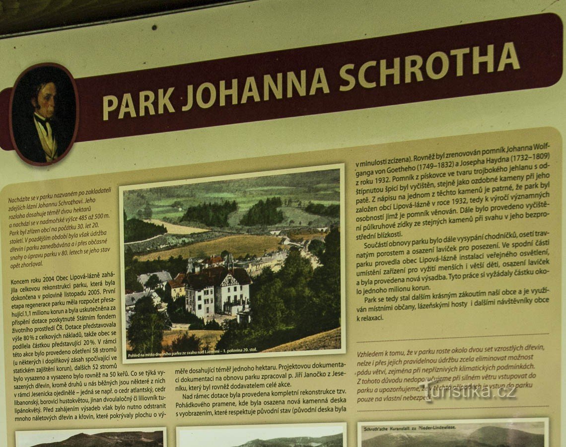 Lipová Lázně - Park Johanna Schrotha