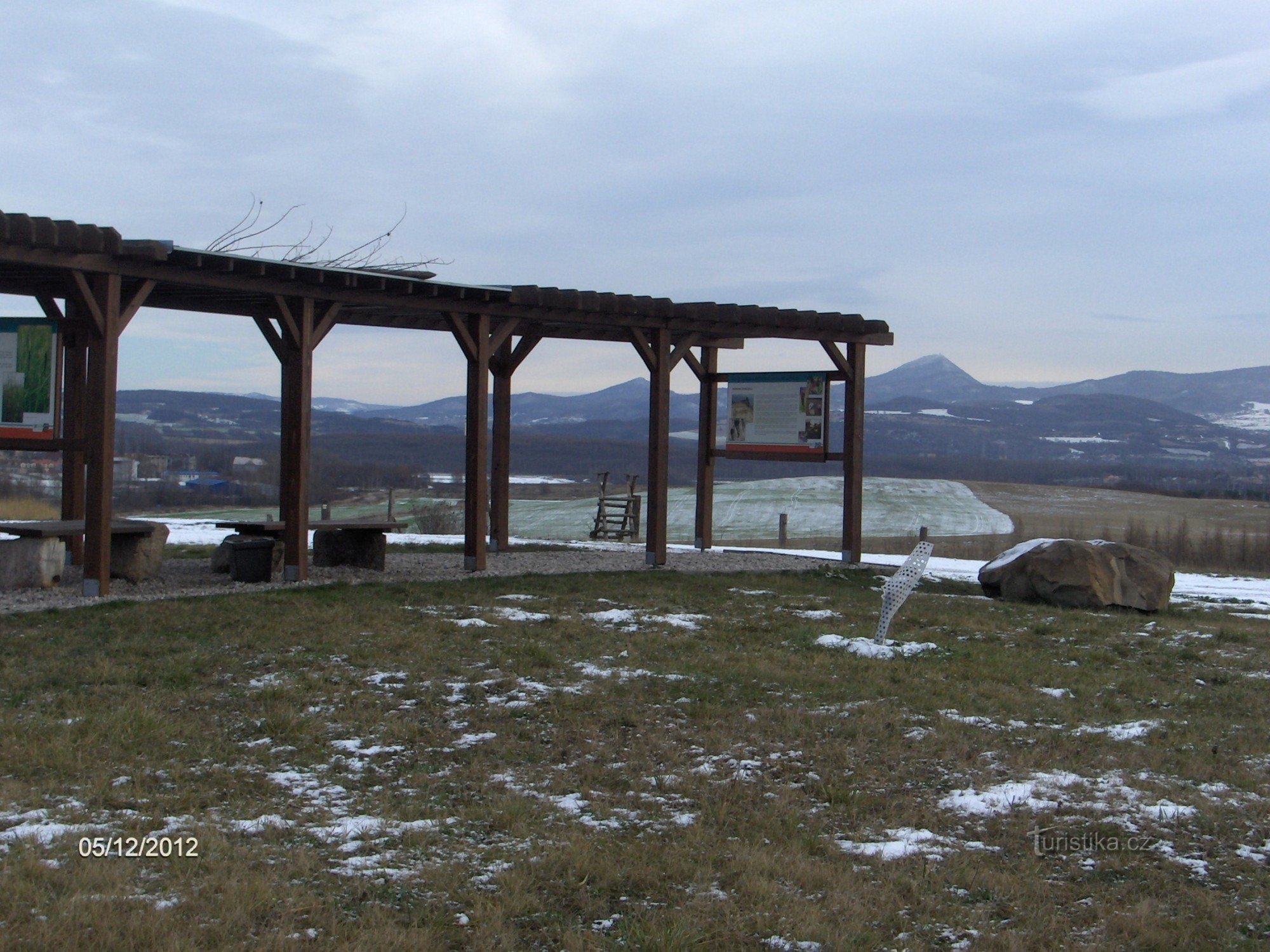 Liptic viewpoint, Milešovka in the background