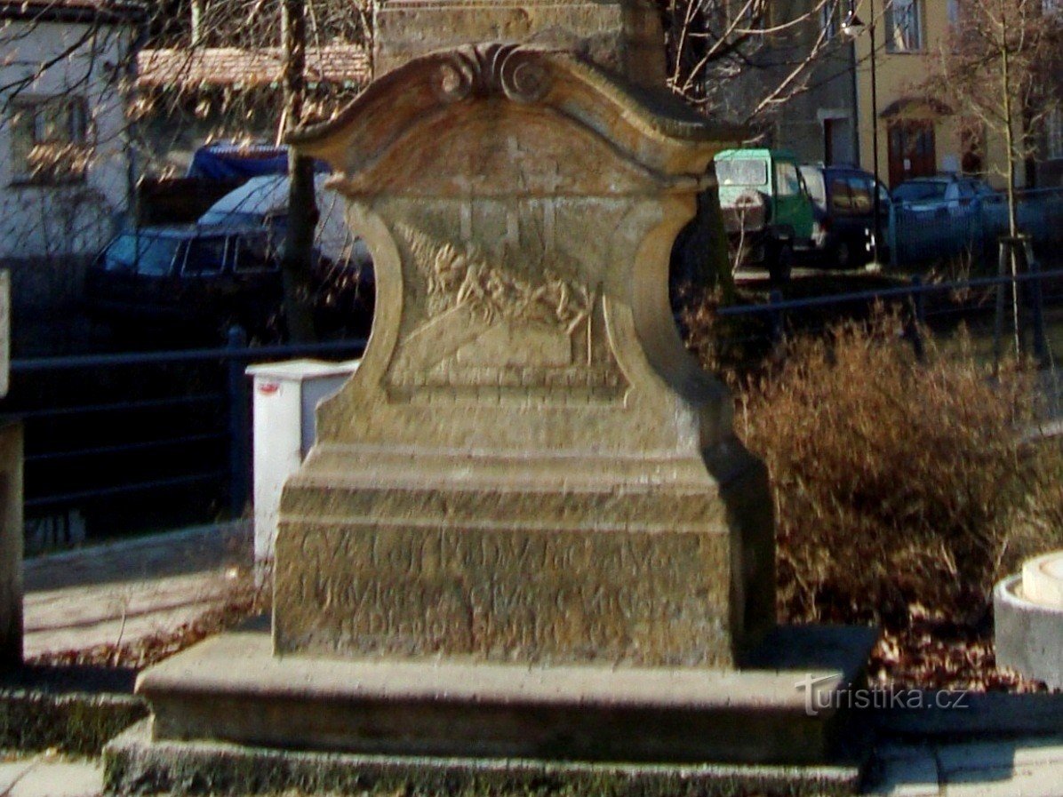 Litovel-cross dal ponte di fronte al museo dal 1798-Foto: Ulrych Mir.