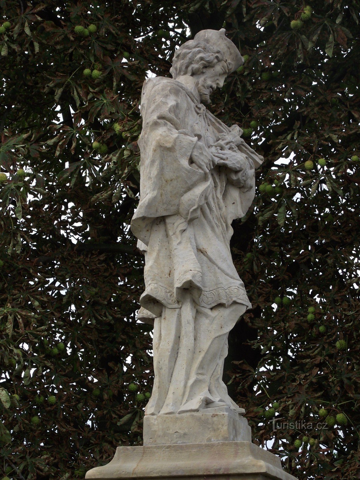 Loštice - 圣巴洛克式的雕像。 Jan Nepomucký (Palackého ul.)