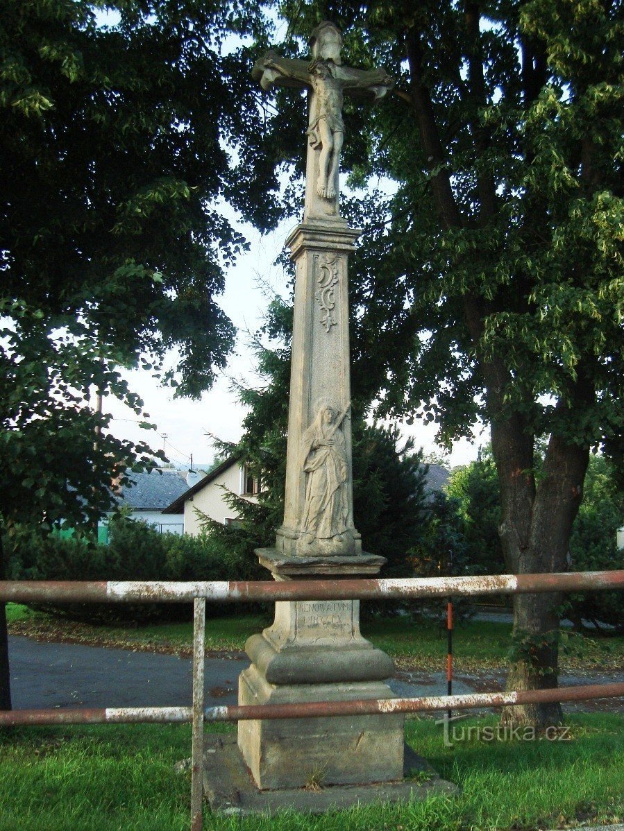 Croix de Loštice sur la rue Olomoucká-Photo: Ulrych Mir.