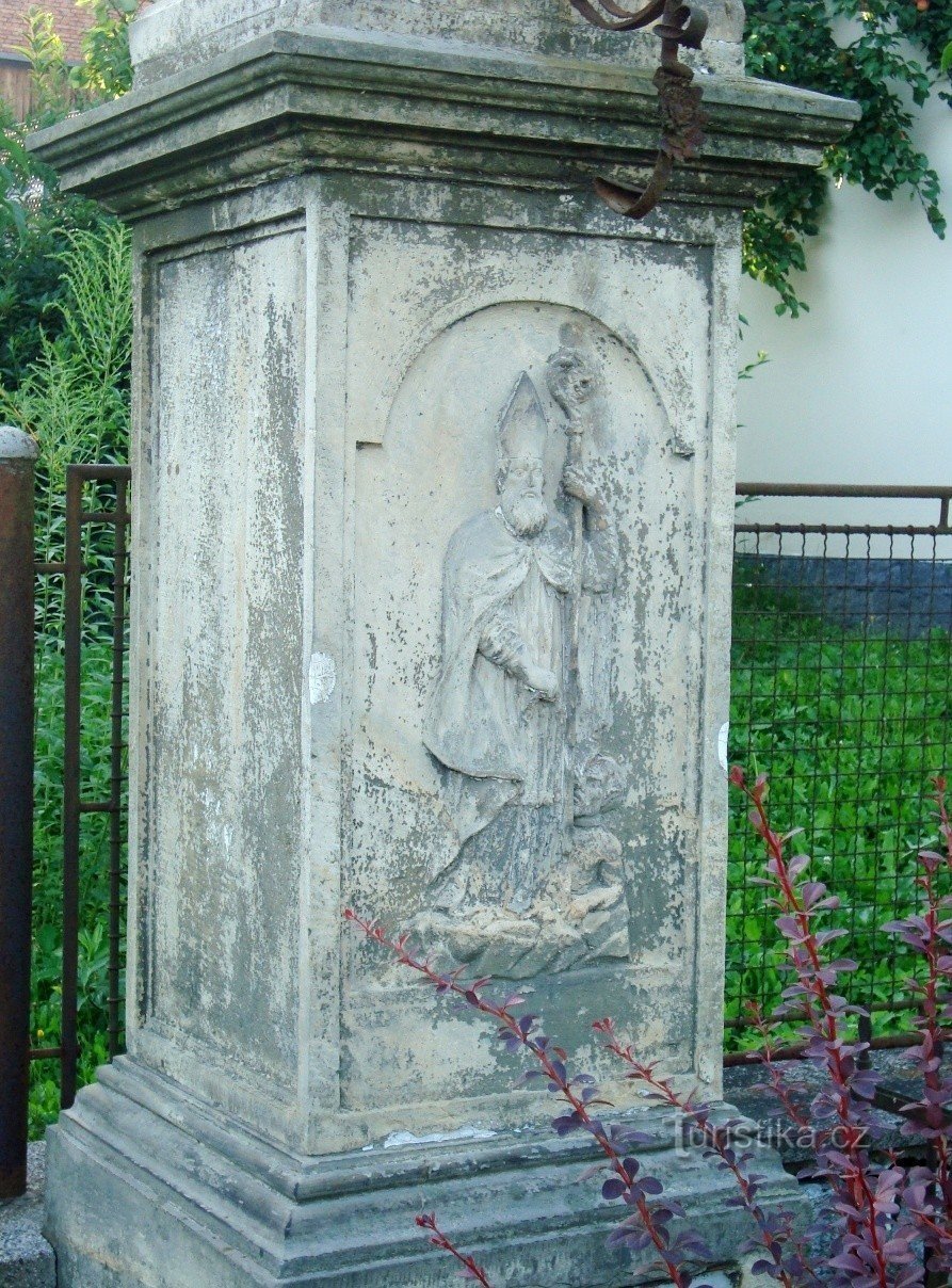 Loštice-cross from 1852 on Hradská street-Photo: Ulrych Mir.