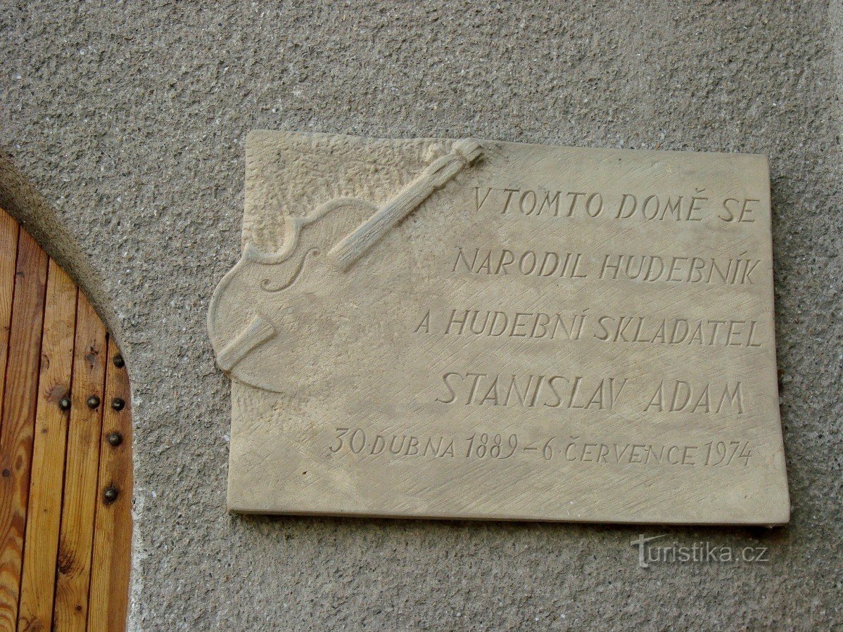 Loštice - Place Míru - lieu de naissance du compositeur de musique Stanislav Adam - Photo : Ulrych Mir.